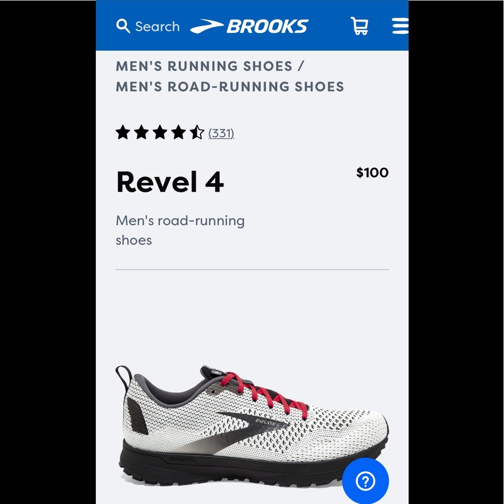 Mens Brooks NIB Mens Revel 4 Sneakers * Perfect condition *size 11 med.